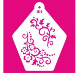 Трафарет для детского бодиарта "Вензели"