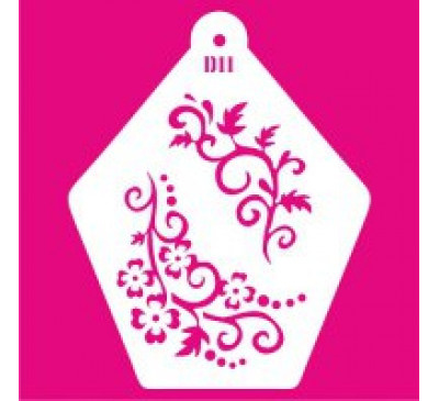 Трафарет для детского бодиарта "Вензели" фото 1